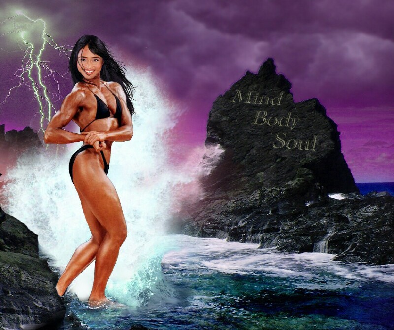 Sylvia Marri Stone's portrait pictured by an avid female bodybuilding enthusiast / fan who had a vision of Miss Stone's bright  future, an image that portrayed her masculinity, femininity, charm, and intelligence.